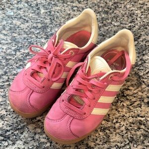 Adidas Pink and White Gazelle